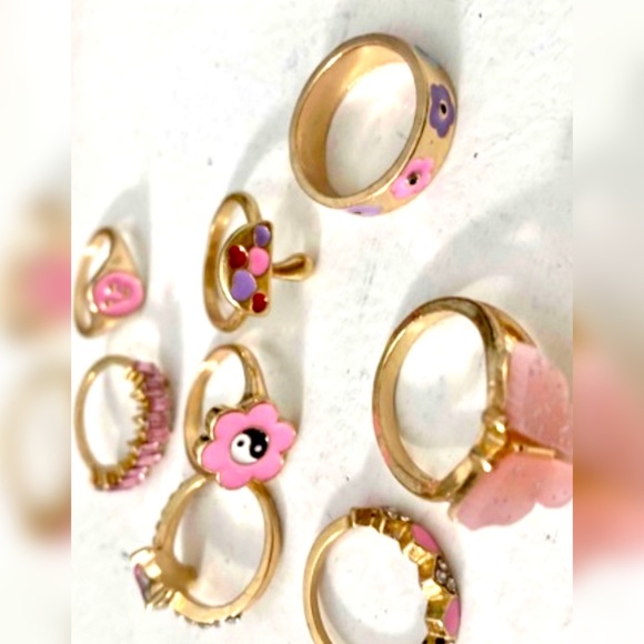 8pcs Yin&Yang Detail Rings - Picture 4 of 4